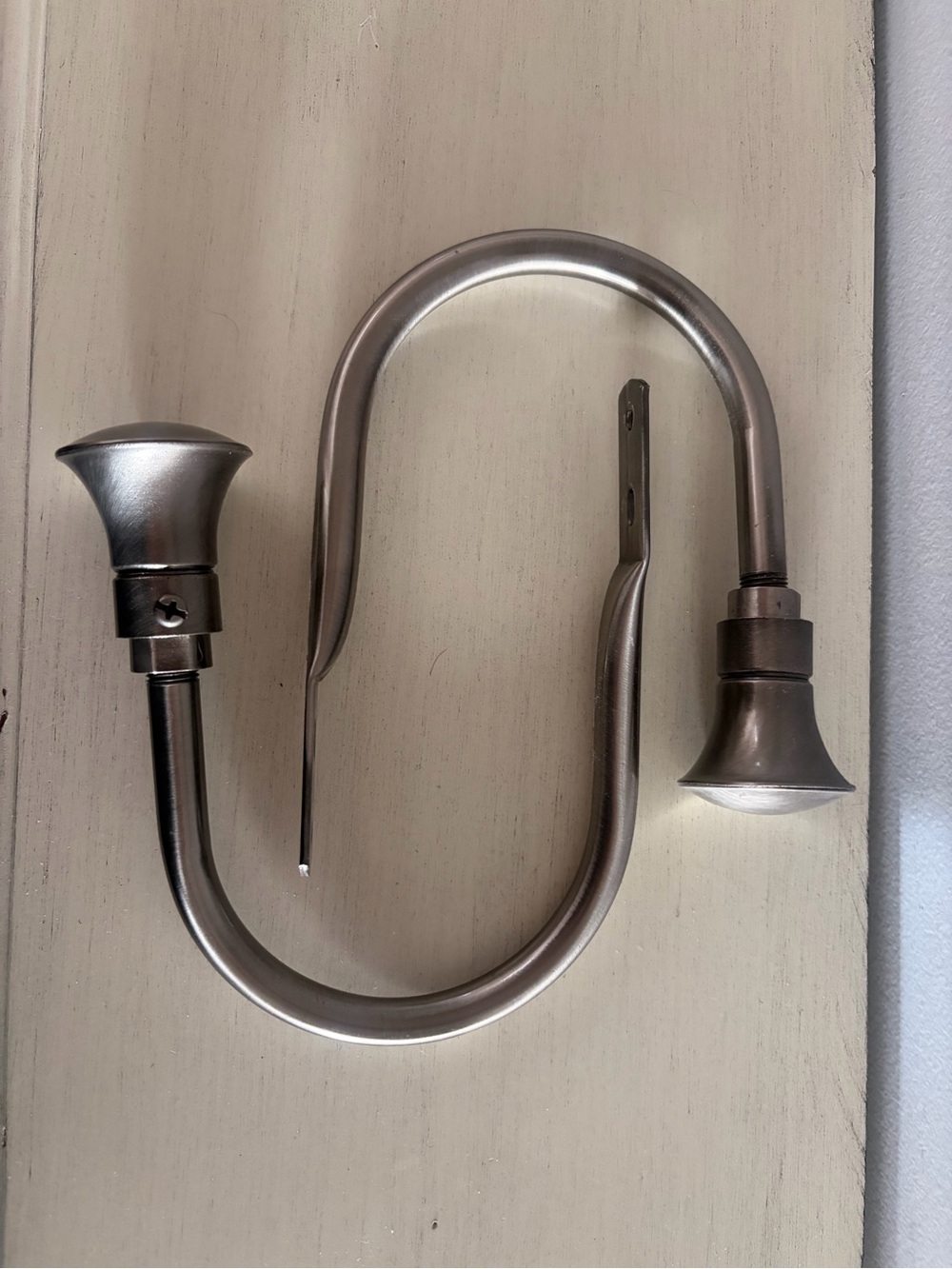 Metal Curtain Holdback Pair in Brushed Nickel - Home Wall Decor